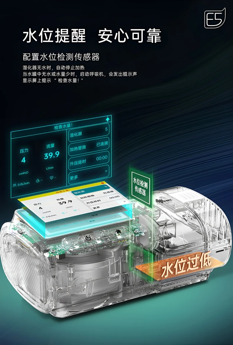 E5 B20A 高端款 全自动双水平便携呼吸机